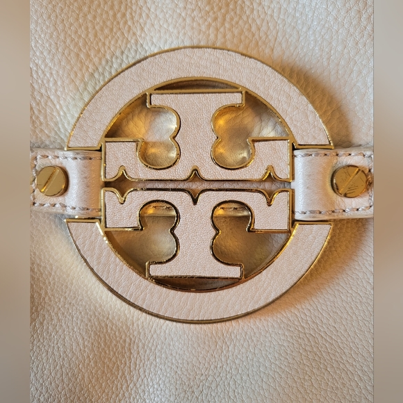 Tory Burch Cream + Gold Leather Crossbody Bag - Picture 3 of 11